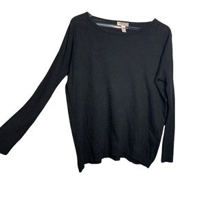 Forever 21 Black Long Sleeve Sweater W/Ribbed Sleeves
